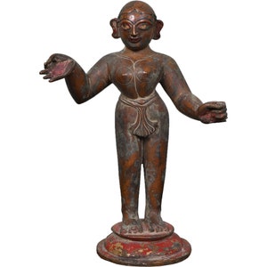 Brass Indian Statue tribal Woman Vintage Tabletop hand Brass figurine,1960 Year old rare collection brass statue Indian home decor furniture
