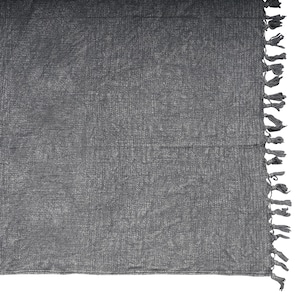 Vintage Gray Handloomed Throw Blanket Reversible Cotton Mud Cloth Traditional Indian Khes Ethnic Design Fall Throw Sofa Cover Christmas Gift