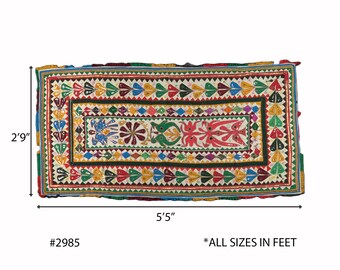 インドのアップリケ手刺繍の壁掛けグジャラート織物、ホーム