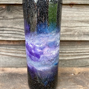 Personalized glitter tumbler - galaxy