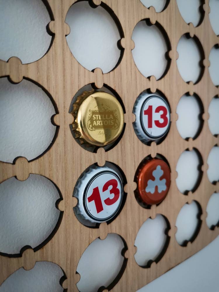 Personalised Bottle Cap Holder Wall Art Gift for Him or Her Etsy UK