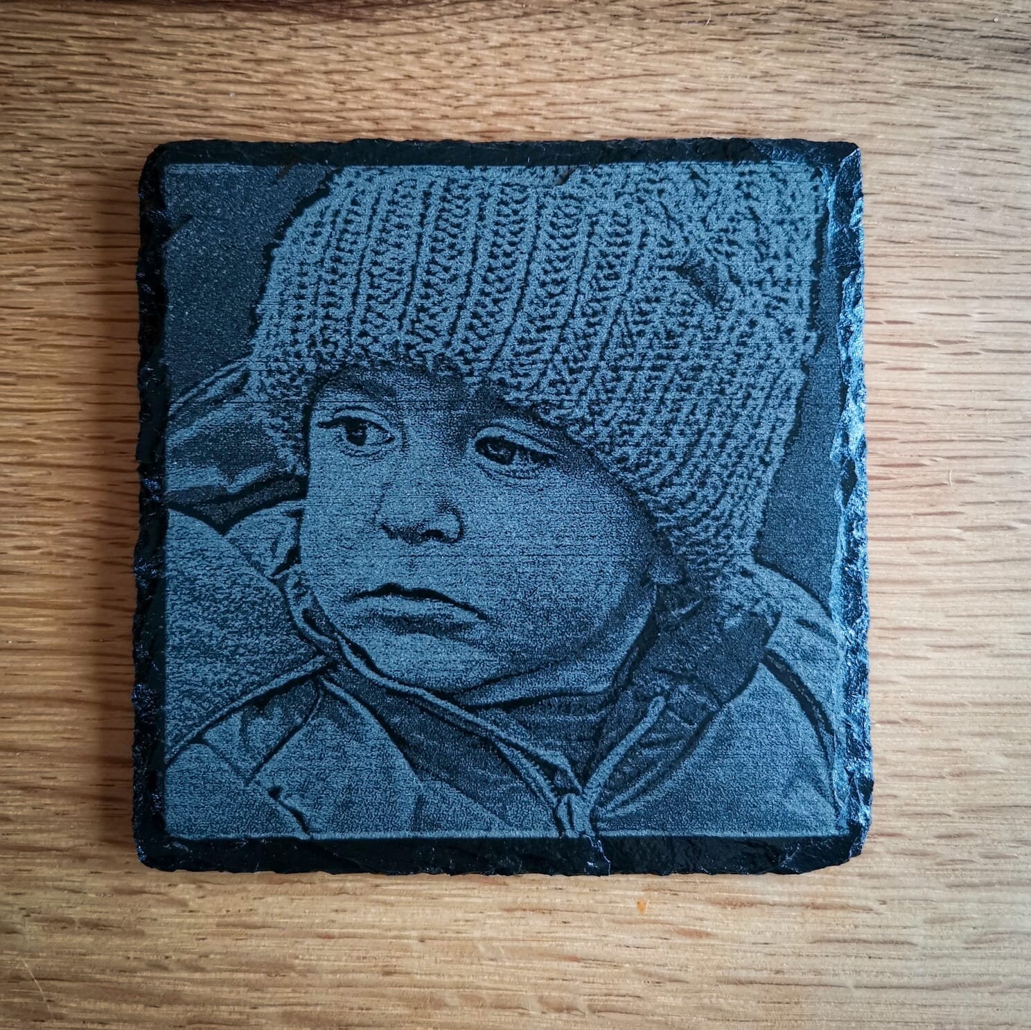 Photo Laser Etched Keepsake Slate Coaster Etsy UK