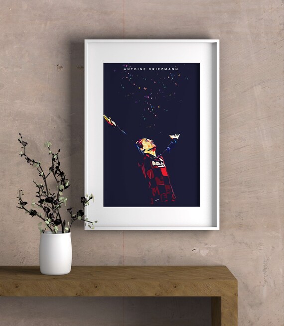 Antoine Griezmann Pop Art Poster Wandkunst Sanger Poster Etsy