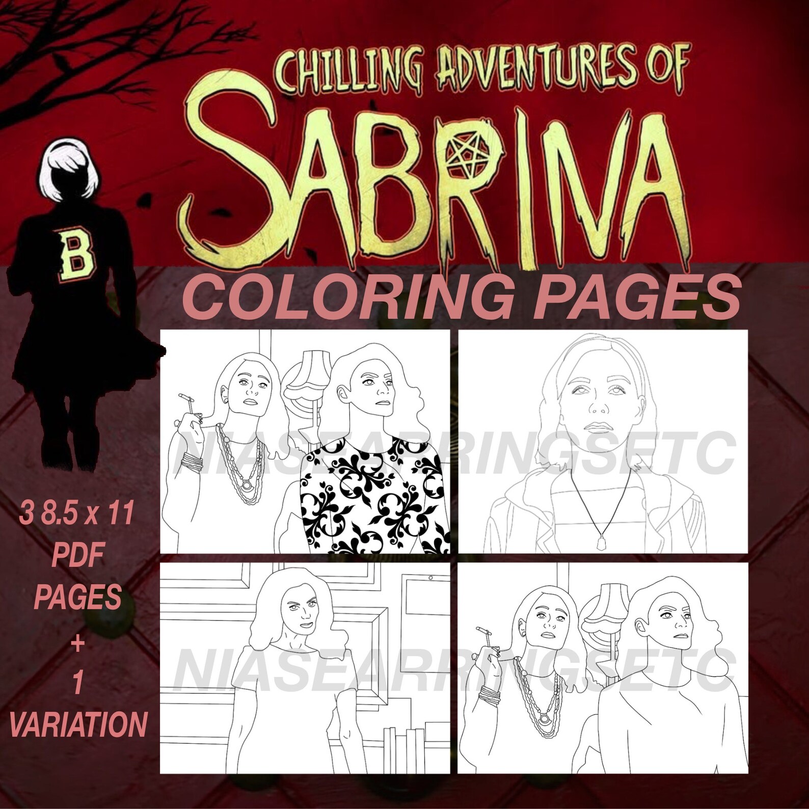 Chilling Adventures of Sabrina Coloring Pages, Caos, Sabrina Spellman, Sabrina the Teenage Witch ...