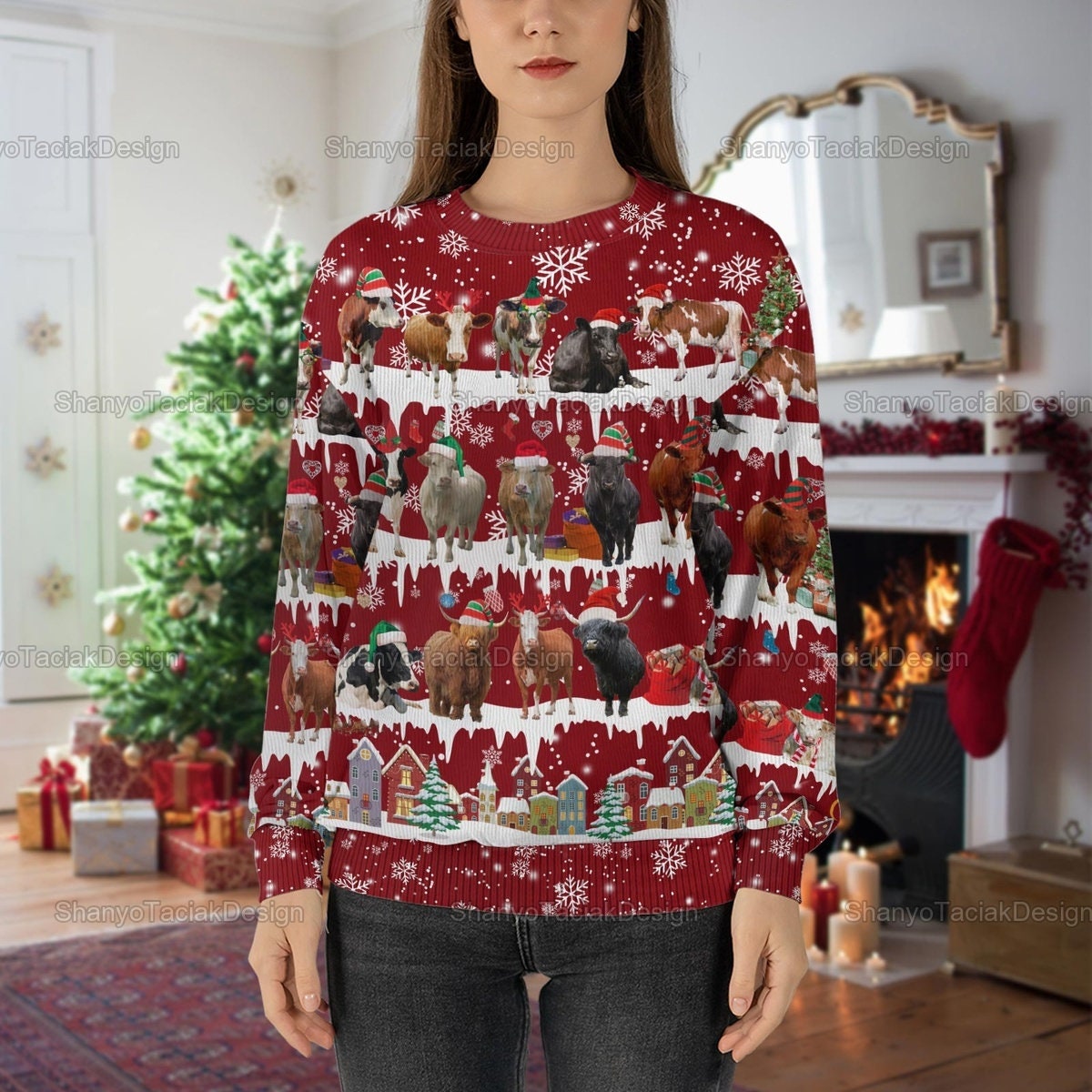 Cow Ugly Sweater - Etsy