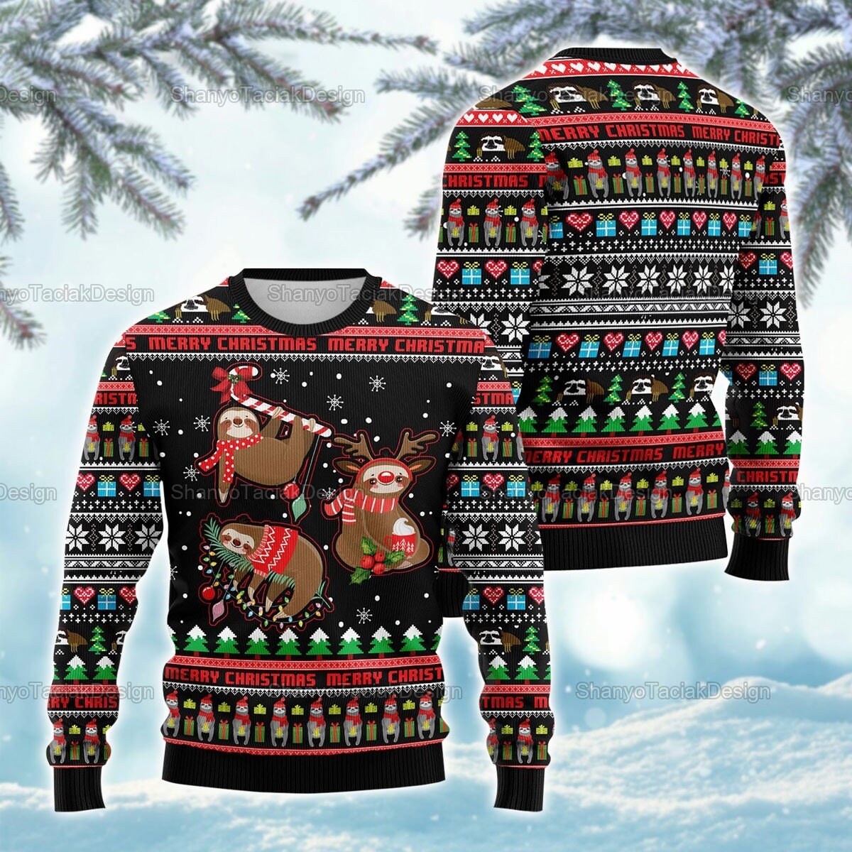 Discover Sloth Ugly Christmas Sweater