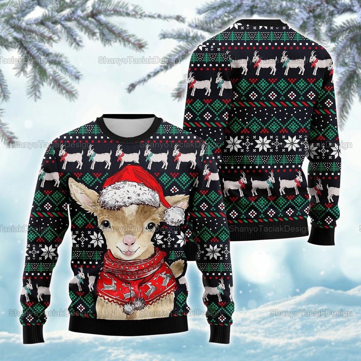 Ugly christmas goat hot sale sweater