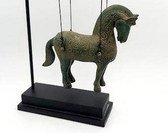 ブロンズ製ギリシャ馬像 - 古代抽象彫刻の馬の置物 - 動物アートギフト