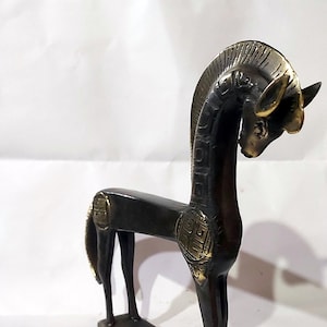 Bronze Horse Sculpture, Horse Statue, Greek Horse, Dancing Horse, Home Decor, Animal Lover, Wild Animal, Animal Figure, 7.4 inch