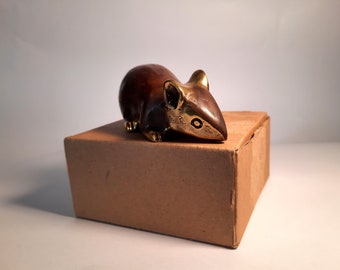 Bronze Mouse Statue, Mouse Figurine, Bronze Sculpture, Animal Lover, Home Decor, Gift for Girlfriend