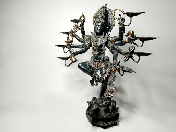 ブロンズシヴァ像、8本の腕を持つシヴァ、シヴァ神像、シヴァナタ