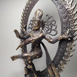 Shiva Nataraja Statue, Shiva On Altar, The Wedding of Shiva, Hinduism Art, Decorative Shiva, Lord of Dancing, Home Decor, 15.3 inch