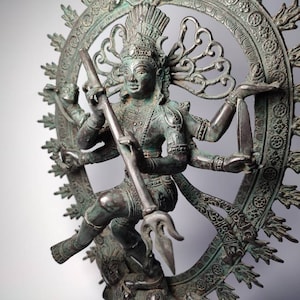 Antique Shiva Nataraja Statue, Shiva On Altar, The Wedding of Shiva, Hinduism Art, Decorative Shiva, Lord of Dancing, Home Decor, 13.7 inch