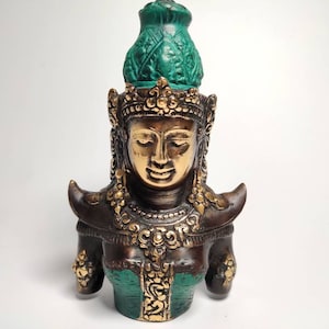 Bronze Sita Goddess Sculpture: Ramayana Hindu Decor, 5.9&quot;