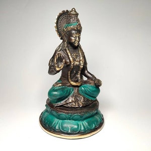 Bronze Parvati Statue: Hindu Goddess of Love, 6.6 inch