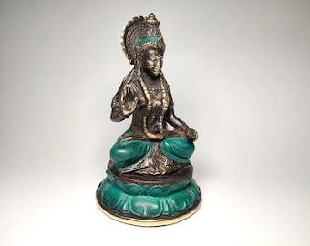 Estátua da Deusa Parvati, Escultura de Bronze de Parvati, Estatueta de Parvati, Deusa Hindu, Deusa da Fertilidade e do Amor, Decoração de Casa, 6,6 polegadas