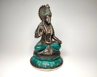 Parvati Goddess Statue, Bronze Parvati Sculpture, Parvati Figurine, Hindu Goddess, Goddess of Fertility and Love, Home Decor, 6.6 inch