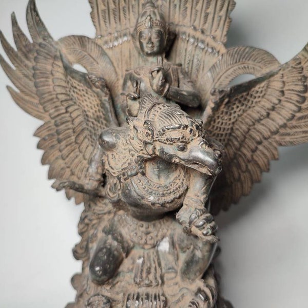 Bronze Vishnu Gott, Garuda Wisnu Kencana, balinesischer Stil, Bronze Vishnu Statue, Vishnu Figur, Home Decor, Weihnachtsgeschenk, 36,5 cm