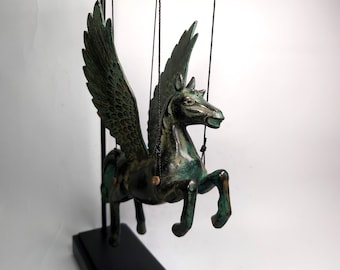 ペガサス馬像 ブロンズ製 古代ギリシャ ハンドメイド 博物館レプリカ