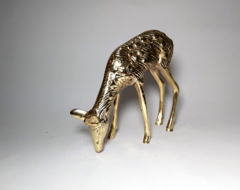 Bronze Deer Statue, Deer Sculpture, Animal Figurine, Animal Lover, Home Decor, Birthday Gift, 4.3 inch