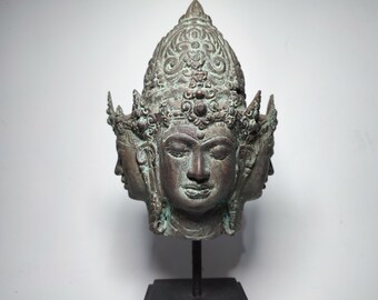 Four Faced Brahma Headed Statue, Brahma God, Brahma Statue, Hindu God, Antique Brahma God, Brahma Idol, Home Decor, 17.7 inch