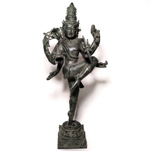 Antique Shiva Nataraja Statue, Shiva God, The Wedding of Shiva, Hinduism Art, Decorative Shiva, Lord of Dancing, Home Decor, 23.2 inch
