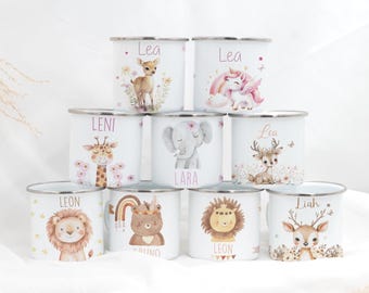 Personalisierte Emaille-Tasse für Kinder – Ostertasse mit Name, Geschenk für Ostern, Kindertasse, Emaille Becher, Kinder Geschenk
