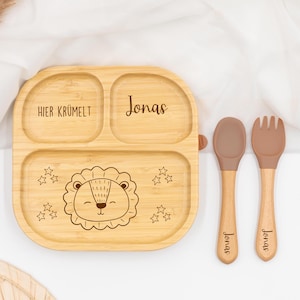 Spersonalizowany talerz dla dzieci, bambusowy talerz dla niemowląt, prezent dla dziecka, talerz dla dziecka, chrzciny, narodziny, prezenty dla dzieci, dzieci i niemowlę, kidsmood