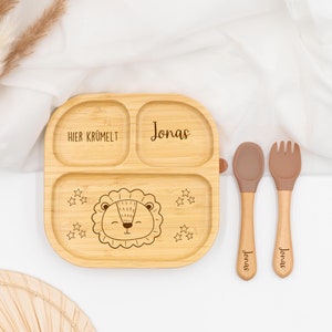 Kinderteller personalisiert, Bambusteller Baby, Baby Geschenk, Baby Teller,  Taufe, Geburt, Kindergeschenke, Kids and Baby, kidsmood