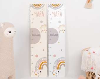 Personalized children's height chart 65-150 cm, measuring bar, christening gift, children's room, birthday gift, baby gift birth, wooden height chart