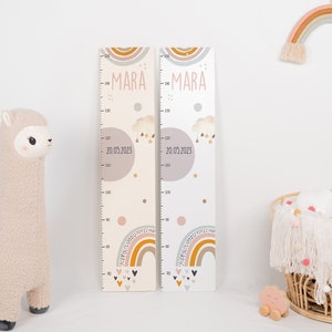 Kindermaatstok gepersonaliseerd 65 -150 cm, maatstok, doopcadeau, kinderkamer, verjaardagscadeau, babycadeau geboorte, houten maatstok