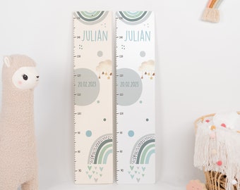 Personalized children's height chart 65-150 cm, measuring bar, christening gift, children's room, birthday gift, baby gift birth, wooden height chart