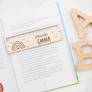 Personalized wooden ruler reading aid - back-to-school gifts - individual schoolchild gift - starting school