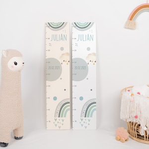 Kindermaatstok gepersonaliseerd 65 -150 cm, maatstok, doopcadeau, kinderkamer, verjaardagscadeau, babycadeau geboorte, houten maatstok