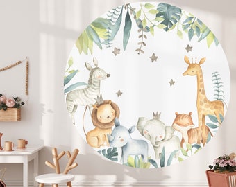 Liebevoll gestaltete Wandaufkleber Waldtiere, Wandsticker für Kinderzimmer & Babyzimmer, Wandposter Kinderzimmer, Wandtattoo