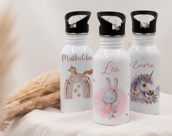 Personalisierte Trinkflasche Kind, Trinkflasche, Kita Kindergarten Geschenk, Kind Geschenk, Kita personalisiert, Flasche Kind, Taufgeschenk