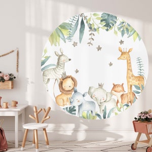 Liebevoll gestaltete Wandaufkleber Waldtiere, Wandsticker für Kinderzimmer & Babyzimmer, Wandposter Kinderzimmer, Wandtattoo