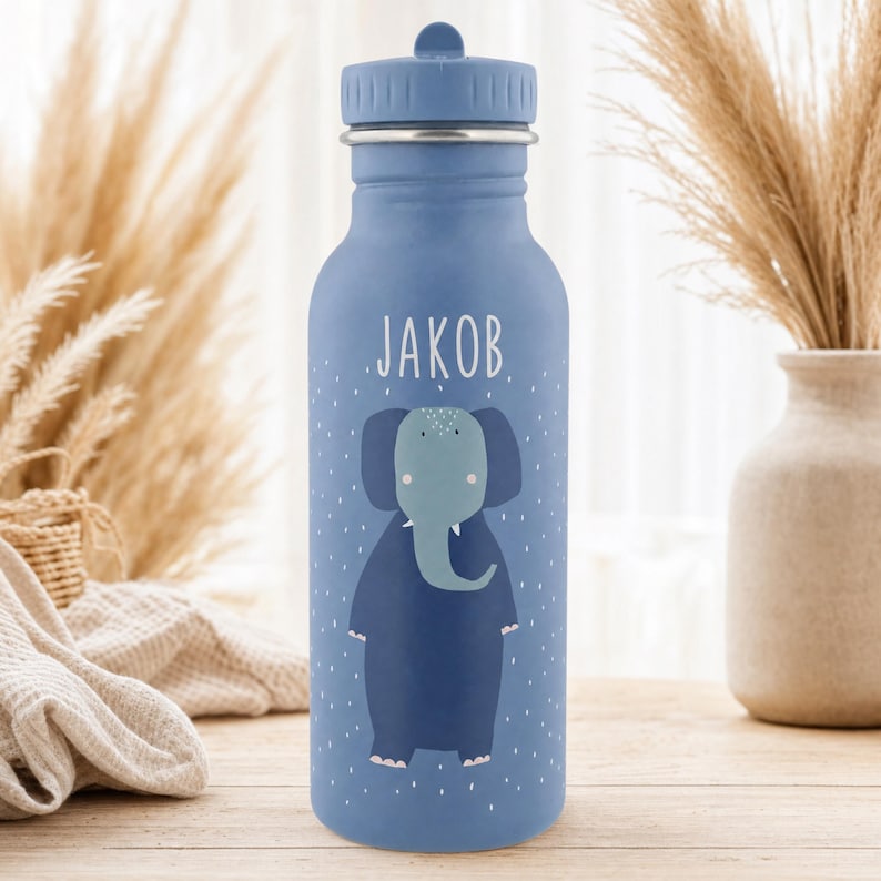 Namensgravur auf Edelstahl-Trinkflasche, dauerhaft und ohne Aufkleber, für Kinder ab 3 Jahren