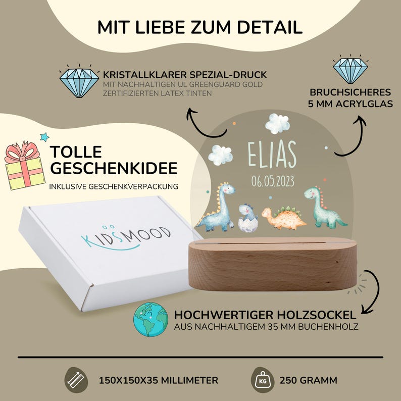 Personalisierte Nachtlampe mit Name LED-Licht fürs Kinderzimmer
personalisiertes Geschenk Geburt oder Taufe
Kinderzimmer Nachtlicht mit Tiermotiv und personalisiert
Holz Nachtlampe mit Wunschname  ideales Geschenk für Mädchen und Jungen
Einschlafhilfe personalisierte Nachtlampe mit Waldtier-Motiv fürs Kinderzimmer
Dimmbare LED-Lampe mit Namen – Kinder Nachtlicht personalisiert
Nachtlicht aus Holz Babyzimmer
Nachtlicht mit Regenbogen-Motiv und Wunschname – 
Geschenkidee zur Geburt oder Babyparty