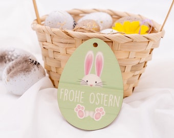 Décoration de Pâques en bois personnalisée | Cadeau de Pâques | Pendentif de Pâques avec nom | Pâques | Pendentif de Pâques | Pendentif en bois | Nid de Pâques | Panier de Pâques