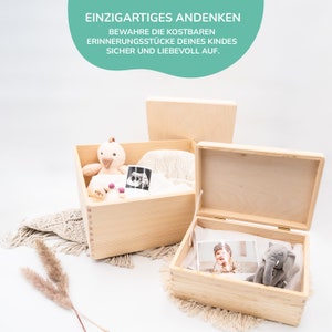 Personalisierte Baby-Erinnerungskiste, Babygeschenk Geburt, Erinnerungskiste, Erinnerungsbox Baby, Geschenk zur Geburt, Taufgeschenk Baby Bild 5