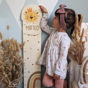Tabela de altura infantil personalizada 65-150 cm, barra de medição, presente de batizado, quarto infantil, presente de aniversário, presente de nascimento de bebê, tabela de altura de madeira