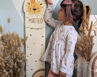 Personalized children's height chart 65-150 cm, measuring bar, christening gift, children's room, birthday gift, baby gift birth, wooden height chart