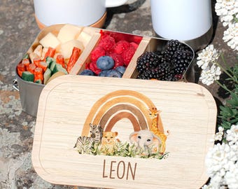 Brotdose personalisiert, Brotdose Kinder, Brotdose Edelstahl, Lunchbox, Vesperdose, Schulanfang Geschenk, Brotdose Kindergarten, Einschulung