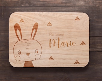 Children's breakfast board, baby gift, personalized board, birthday gift, engraved wooden board, breakfast board, christening gift