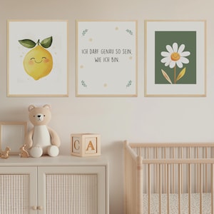 Juego de 3 carteles para habitación de bebé, póster de afirmación, decoración de habitación de bebé, cuadros de pared, cuadros de habitación de niños, decoración de pared, cuadro de pared para niño, regalo de bebé