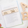 Personalized wooden ruler reading aid - school enrollment gifts for the beginning of school - individual schoolchild gift - school introduction product logo