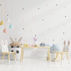 Wall Decal, Wall Sticker Heart Sticker, Dot, Wall Sticker Children's Room, Door Sticker, Door Sticker, Wall Sticker, Decoration, Dot Sticker, Baby