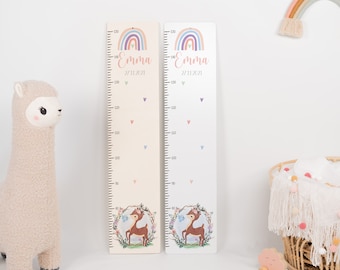 Personalized children's height chart 65-150 cm, measuring bar, christening gift, children's room, birthday gift, baby gift birth, wooden height chart