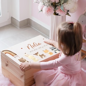 Personalized baby memory box with name – gift for birth, christening gift, memory box baby, baby gift girl boy